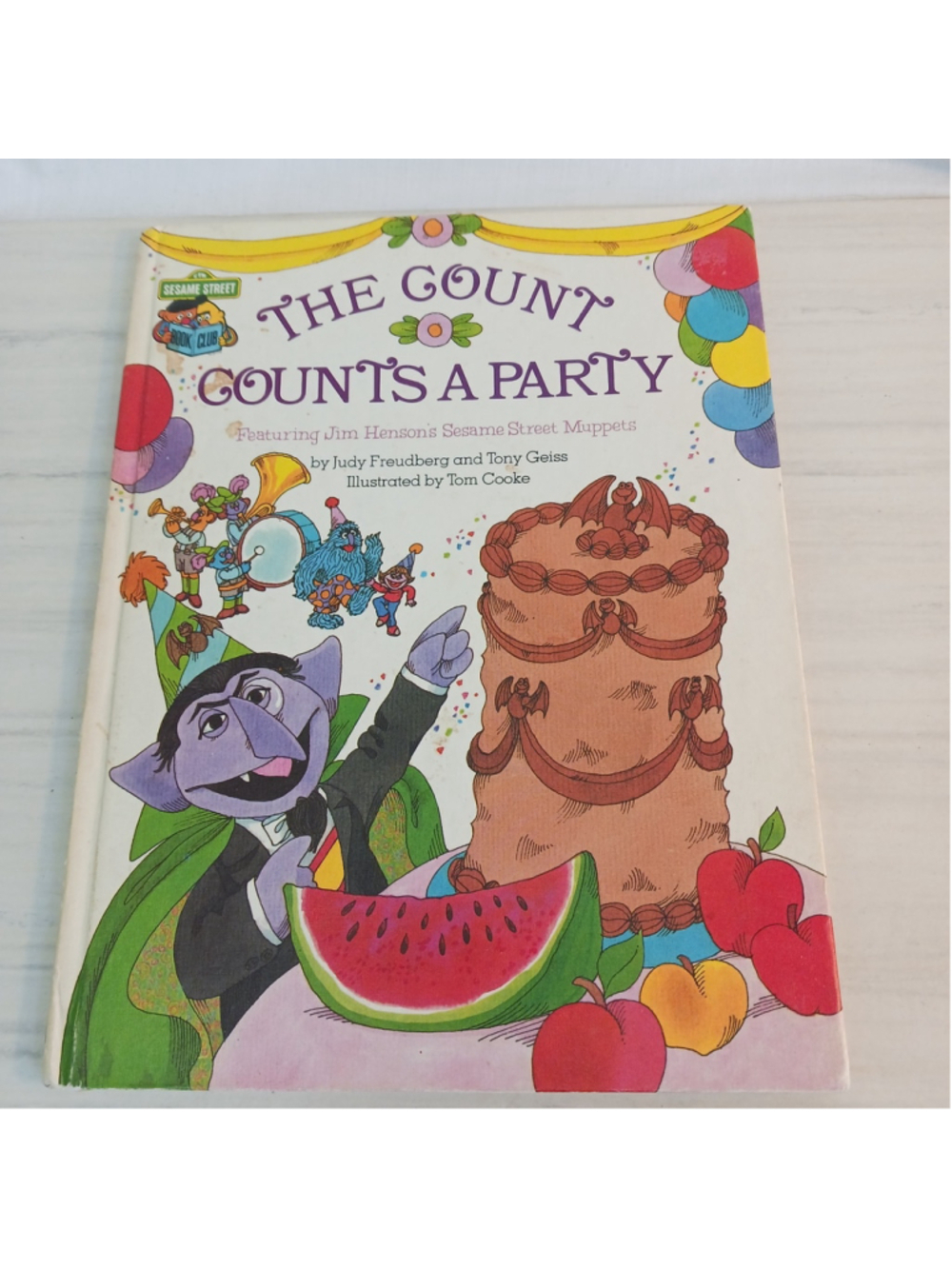 Sesame Street The Count Counts A Party Hardcover Book Golden Press 1980